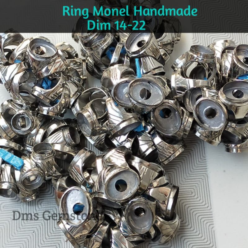 Ring Monel Handmade 1 kodi atau emban monel cincin batu akik