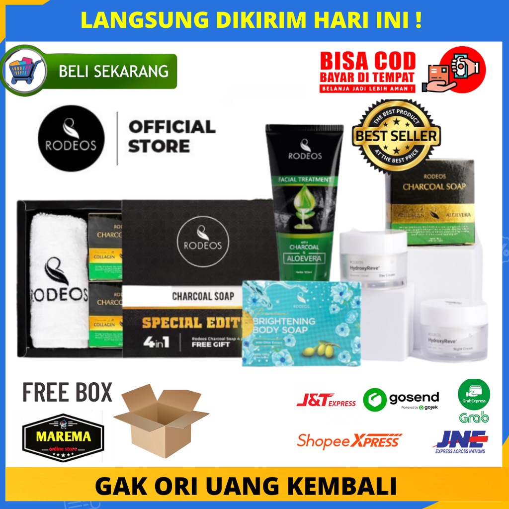 PROMO RODEOS MEN ORIGINAL 100% - ALL VARIAN RODEOS Perawatan Pria Charcoal Soap Pembersih Wajah Khus