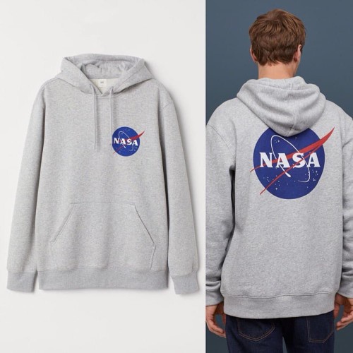 Sweater Hoodie NASA H&amp;M Premium Quality Fleece Tebal / Jaket NASA H&amp;M Termurah