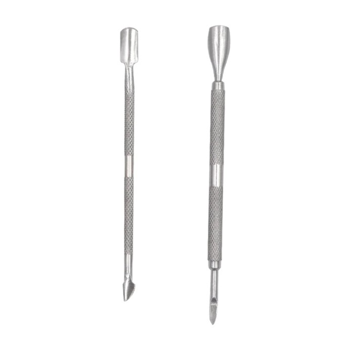 1 Set Nail Art Cuticle Nipper Pusher Gunting Pengelupasan Stainless Steel