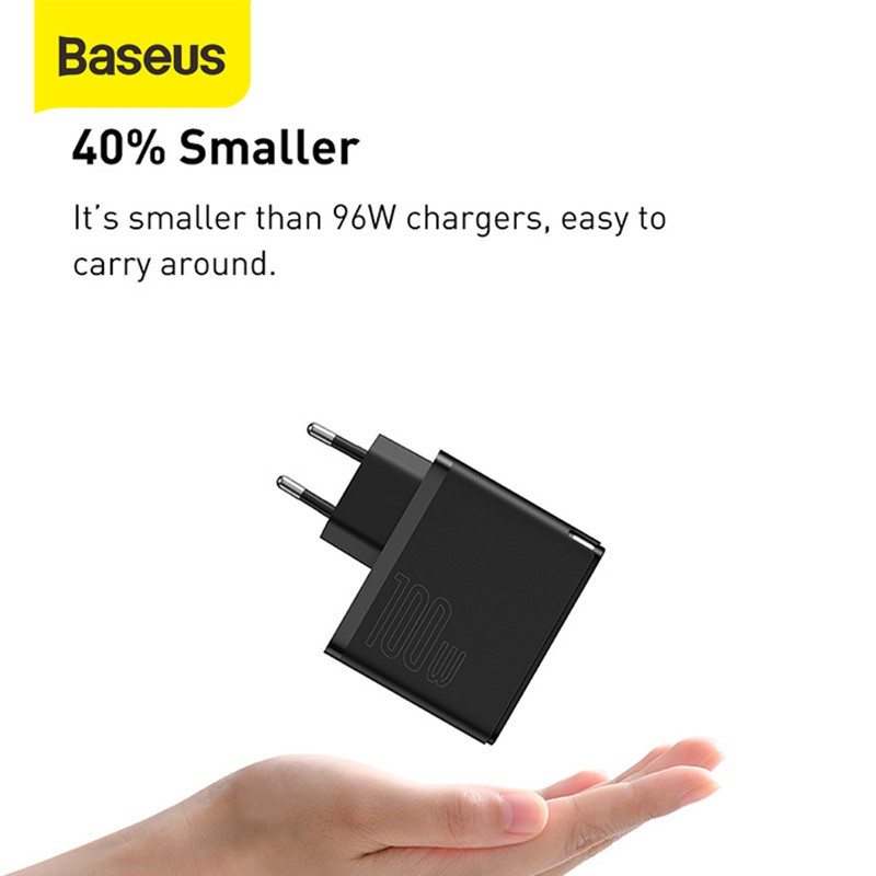 BASEUS GAN 2 100W Adapter Quick Charge 5.0 IPAD Macbook / Laptop /Galaxy Tab