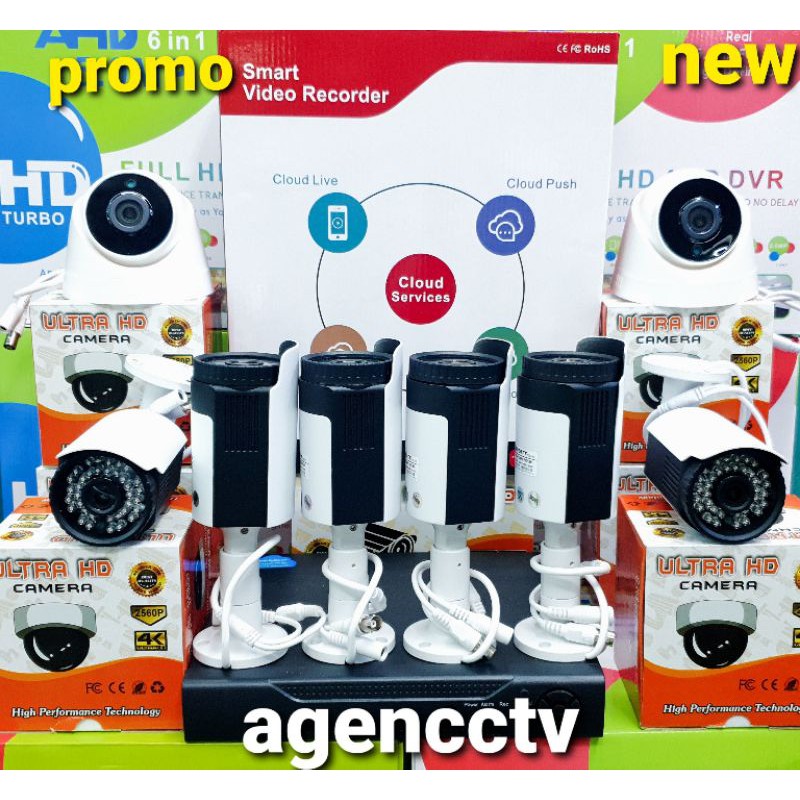 PROMO PAKET CCTV 8 CHANEL  4K LENSA 8MP 2560P ULTRA HD IR SONY HDD 1tb GARANSI 1THN