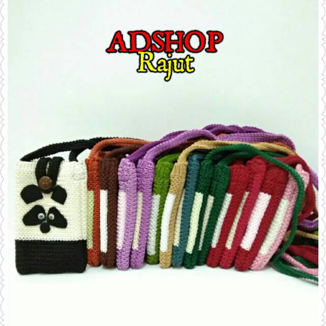 Tas Rajut Selempang HP Karakter