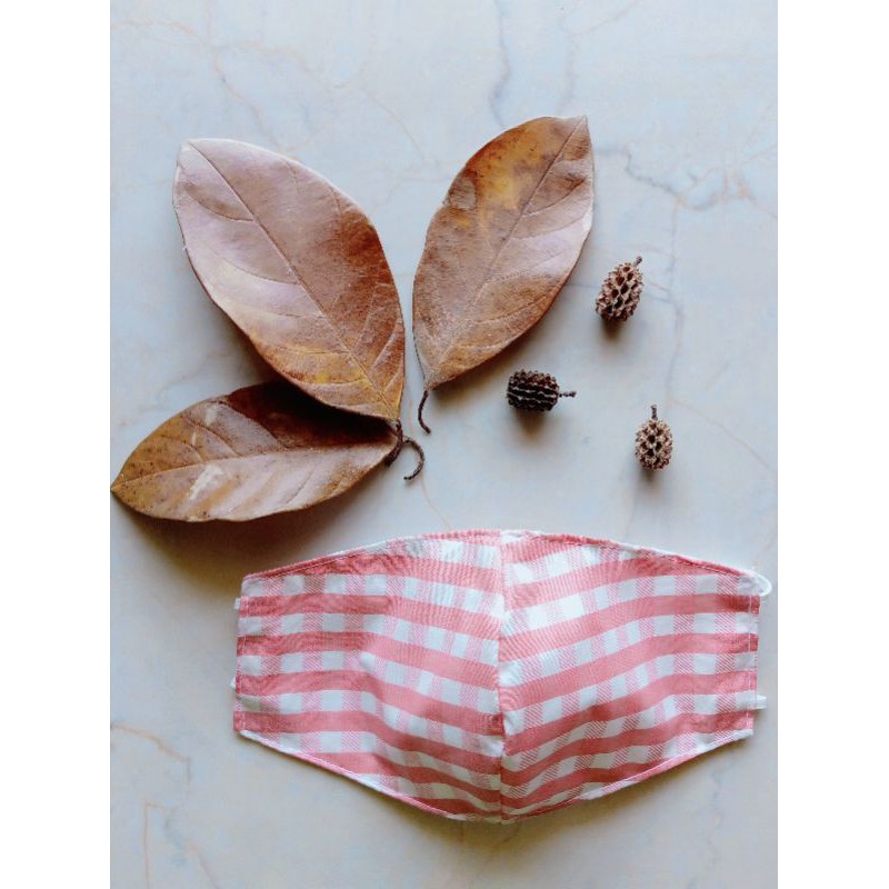 MASKER KAIN UNTUK HIJAB KOTAK PINK