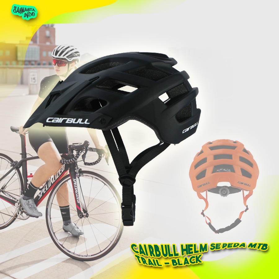 Helm Sepeda MTB Trail Foam Hitam Helm Helem helm Lipat Sepedah Gowes mtb Lipat CAIRBULL Fixie Gunung