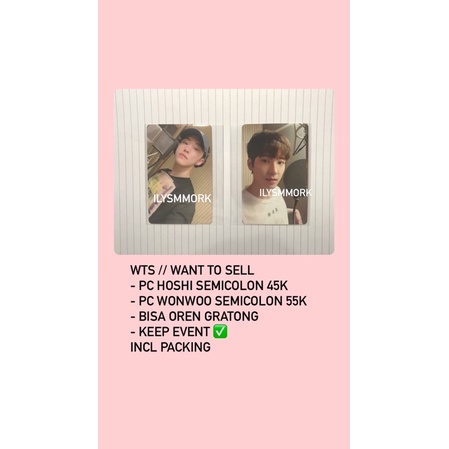 PC SEVENTEEN SEMICOLON HOSHI WONWOO