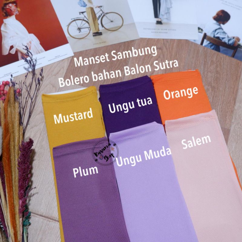 Manset Sambung Bolero Bahan Balon Sutra (Licin)