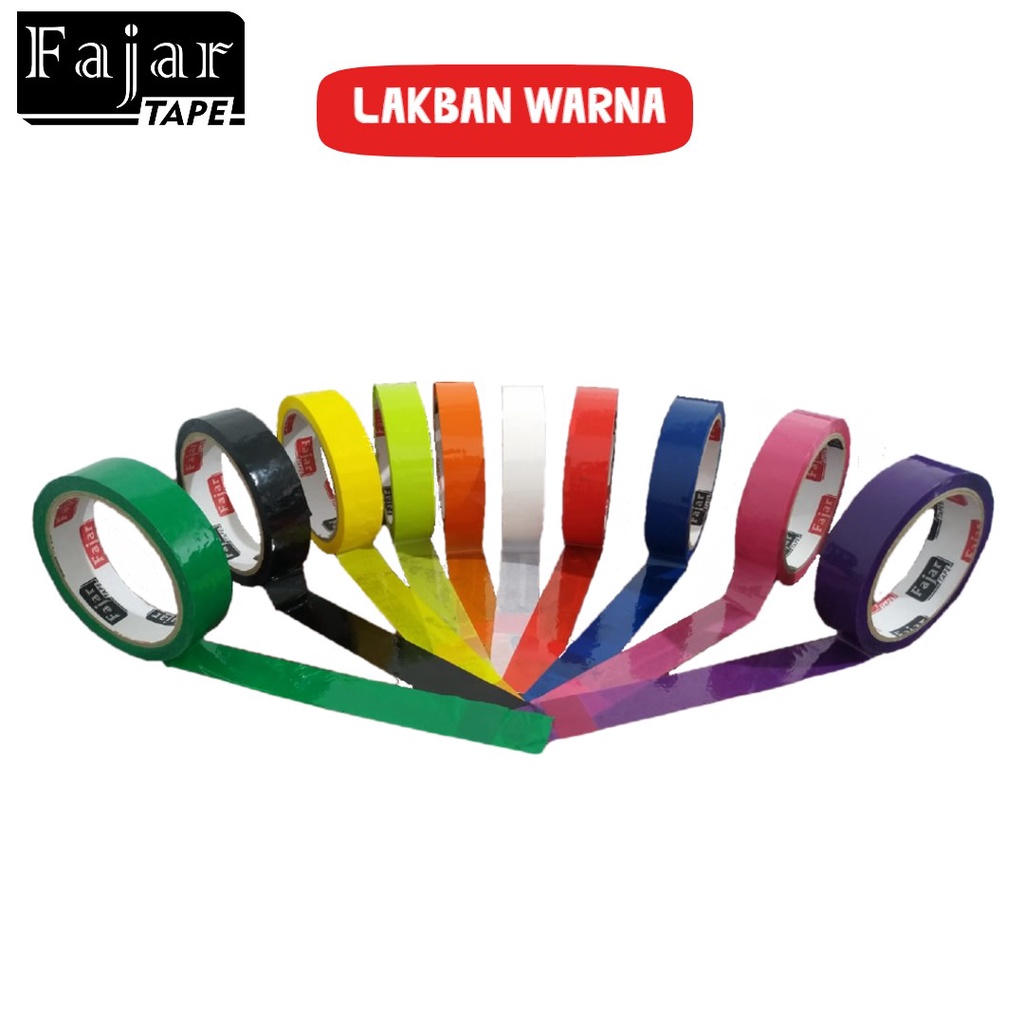 

Lakban Warna / Color / 24mm x 50 Yard (Full Meter) & 24mm x 80 Yard