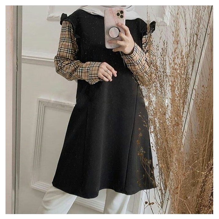 ANANDA BAJU TUNIK WANITA TERBARU 2021 GHEA TUNIK MOSSCRAPE TUNIK POLOS TUNIK MURAH