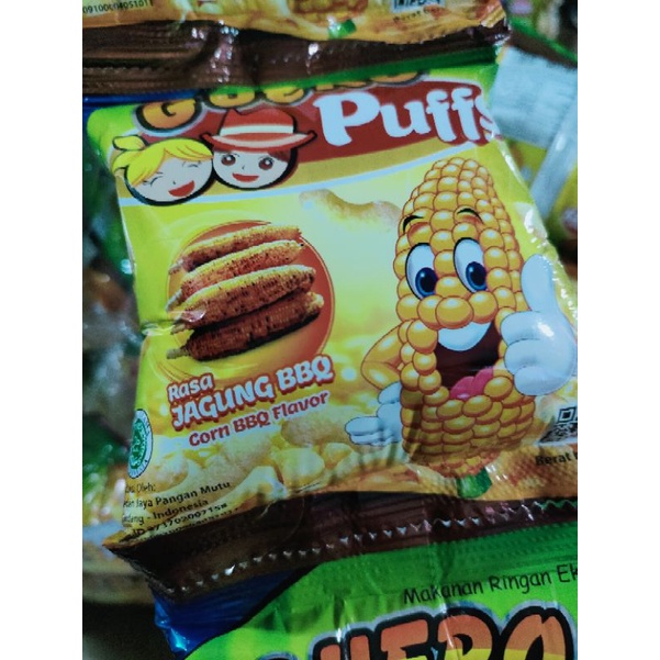 

kerupuk Snack makanan ringan guero puff rasa jagung isi 10pc