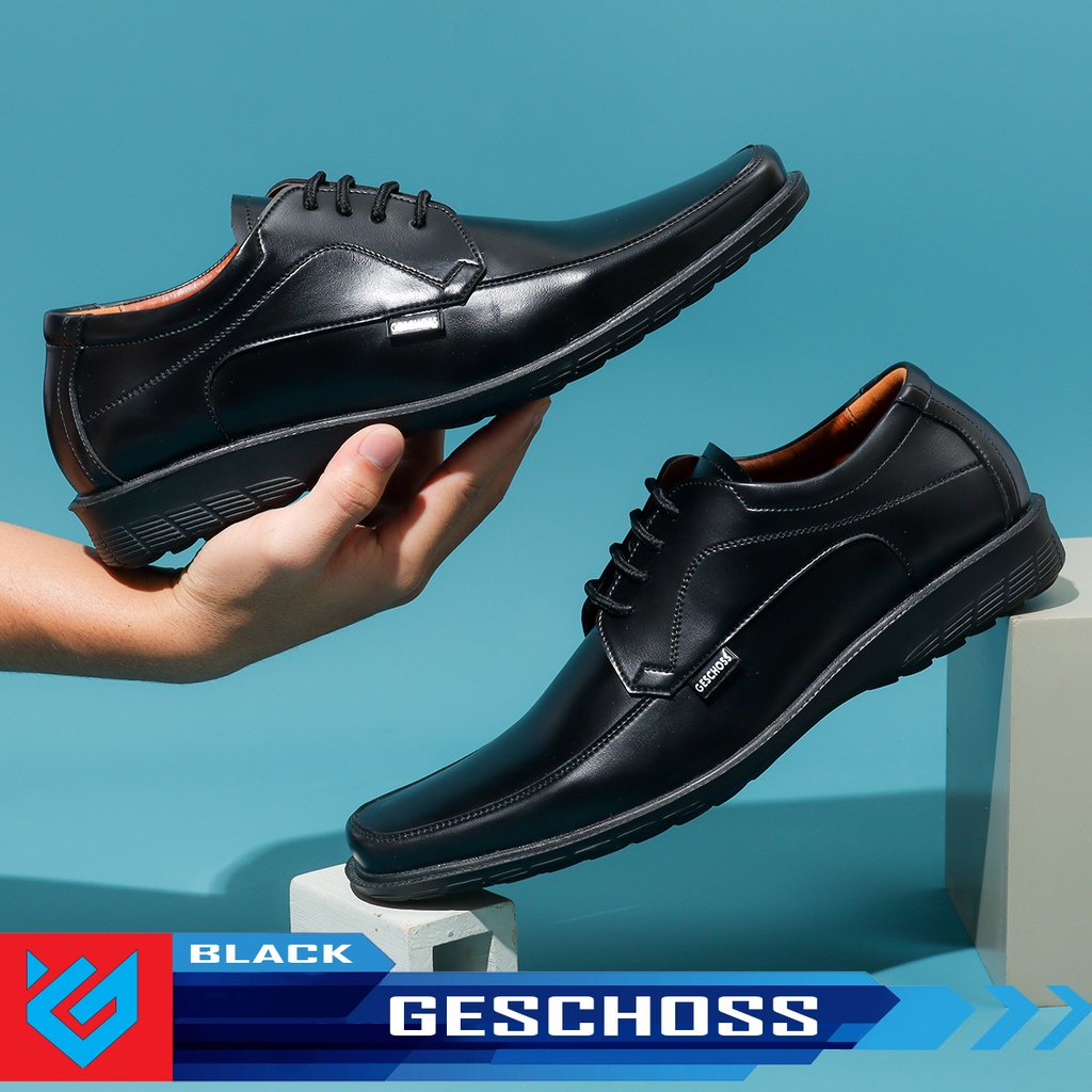 GESCHOSS Sepatu Pantofel Pria Sepatu Kerja Pria Sepatu Kantor Pria Sepatu Pria Kulit Asli Model Terb