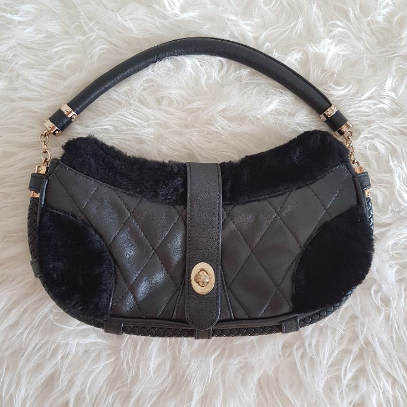 Tas pesta, handbag kulit domba