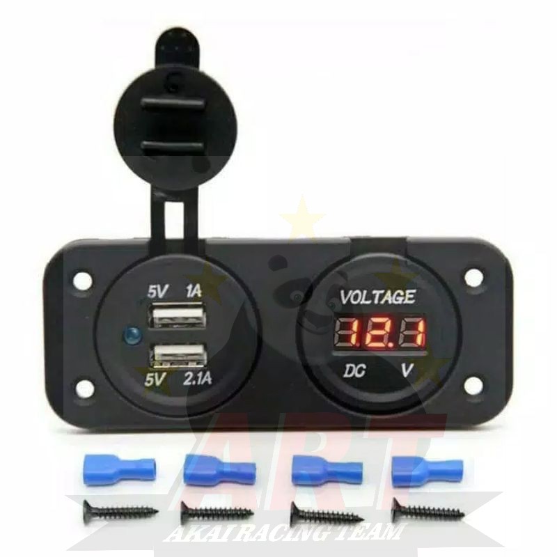 New Produk Casan Hp motor  Volt Meter + Usb Port Untuk motor Nmax / Aerox / Vario / Mio / Pcx new