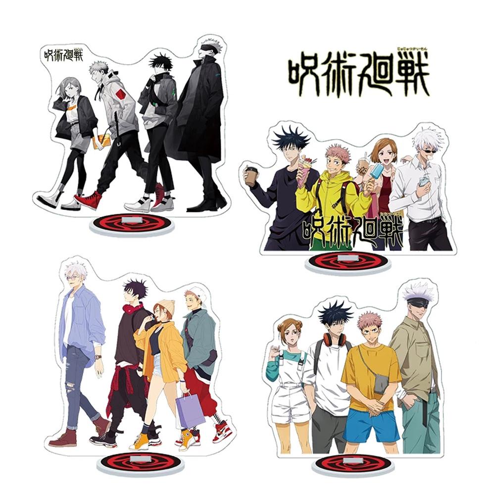 Needway   Jujutsu Kaisen Untuk Hadiah Cosplay Dua Sisi Yuji Itadori Model Mainan Gojo Satoru Standing Card