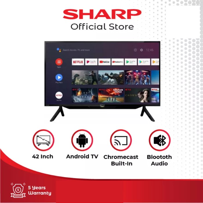 TV LED SHARP 2T-C42BG1I 42 INCH SMART ANDROID 42BG1I