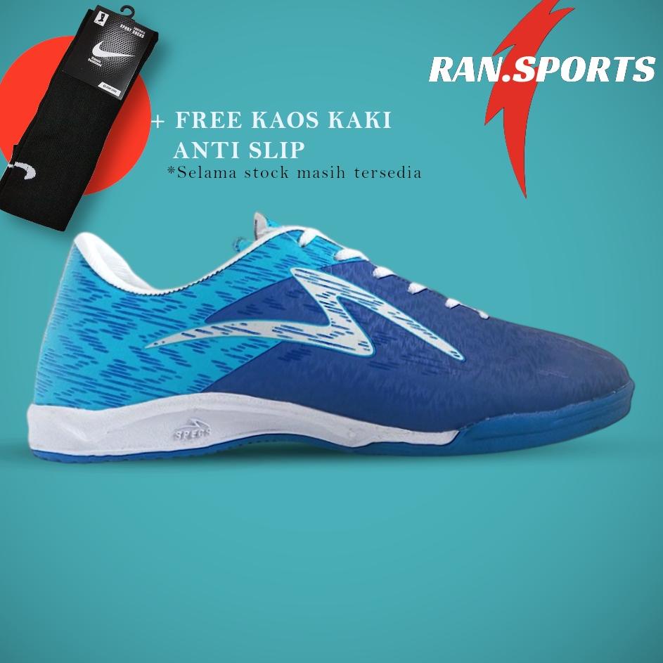Mh31au22ˢ– SEPATU FUTSAL SPECS ALPHA PRO IN GARUDA BNIB HIGH QUALITY PREMIUM MERAH BIRU HITAM PERALA
