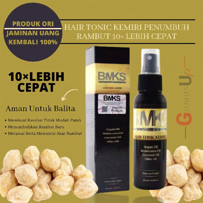 HAIR TONIC KEMIRI BMKS - HAIRTONIC PENYUBUR RAMBUT - PENUMBUH RAMBUT BOTAK