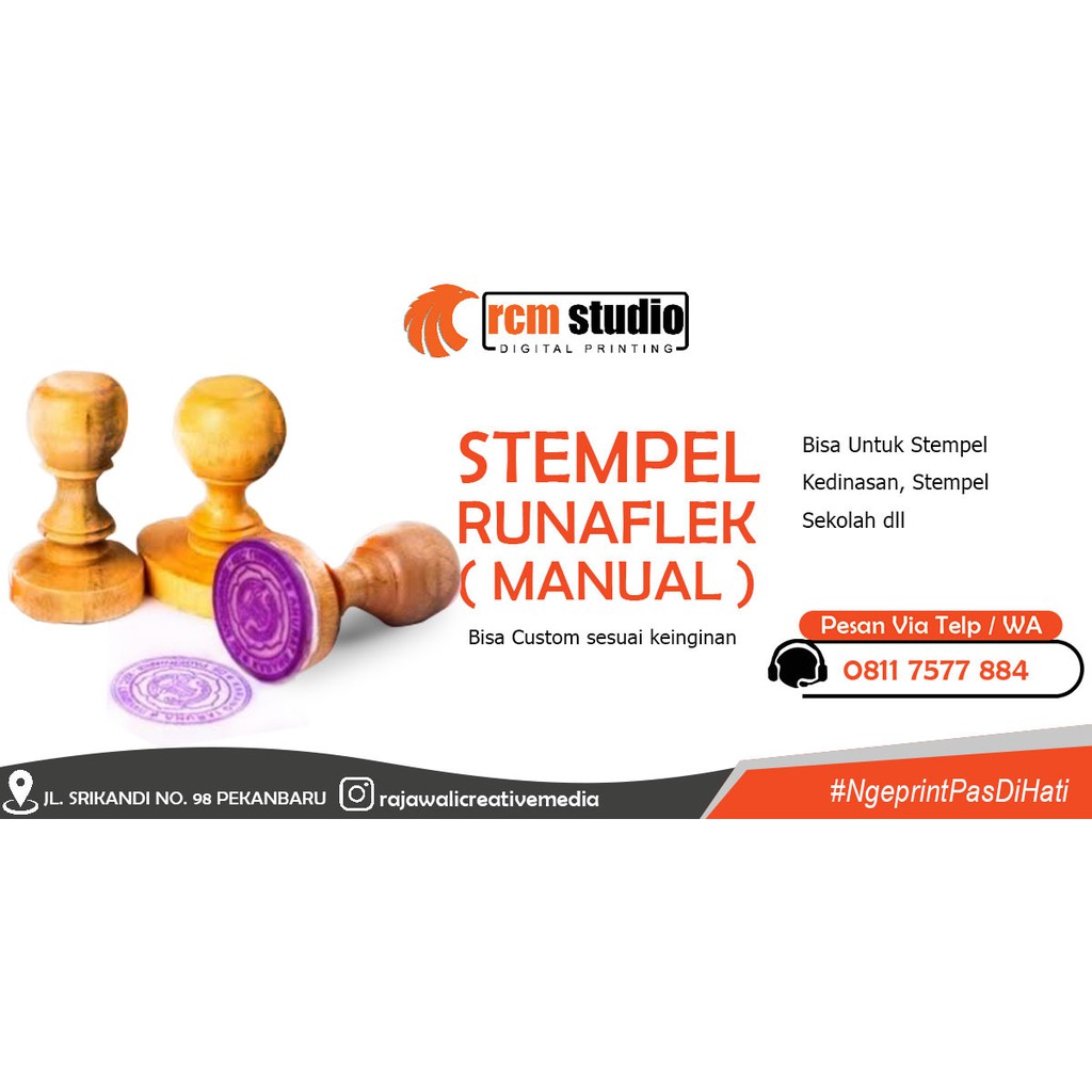 

[COD&FREE OMGLIR MAX 8KM]stempel karet runaflek ( manual )