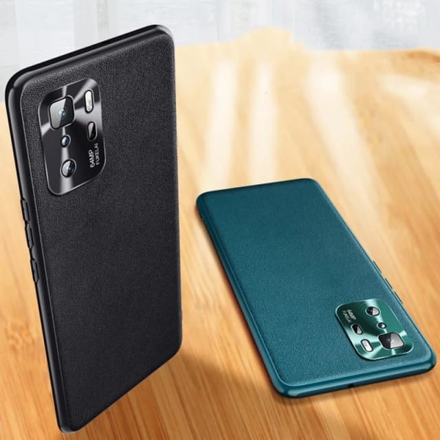 POCO X3 GT / POCO X3 PRO / X3 NFC SOFT CASE LEATHER LUXURY METAL CAMERA PROTECT