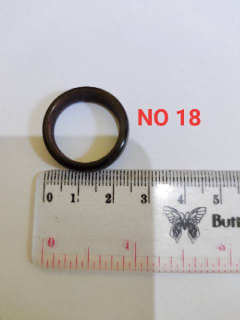 Cincin mata 3 hitam ukuran 18 kokka kaukah