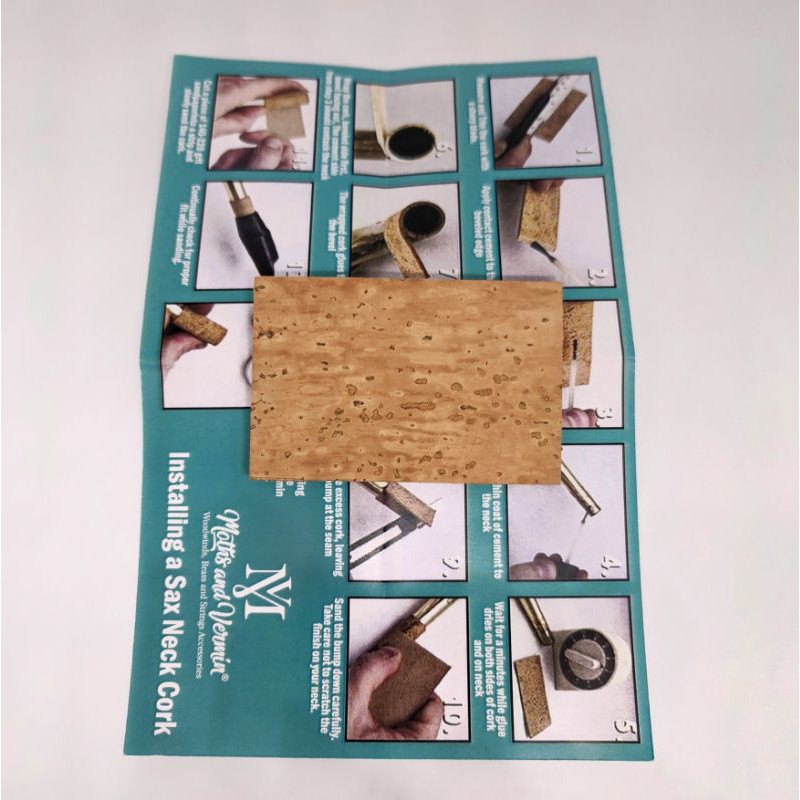 Natural Cork Sheet Saxophone - Karet Gabus untuk Neck saxophone