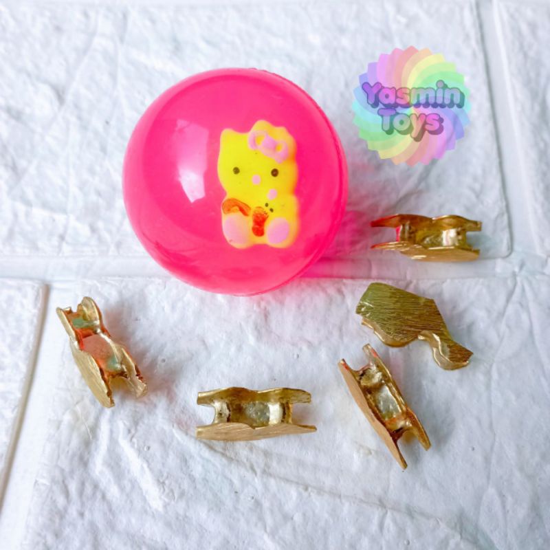 Mainan Anak Bola Bekel besar dan 5pcs biji bekel