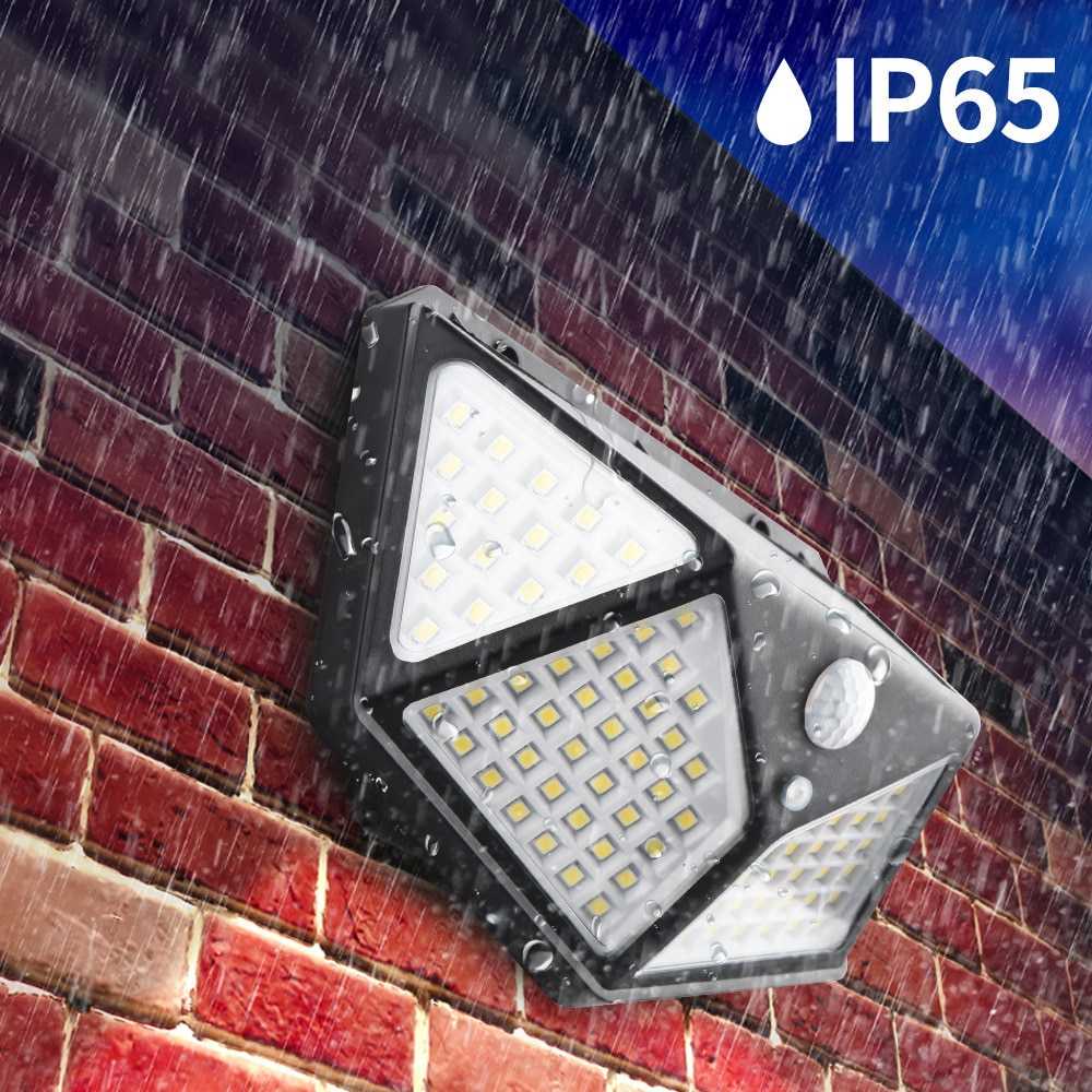 Lampu Taman Solar Panel Sensor Gerak 100 LED / Lampu Solar Tenaga Surya Lampu Outdoor Dinding Taman LED Waterproof Minimalis 5 Meter / Lampu Sorot LED / Penerangan Jalan Solar Cell Tenaga Matahari Emergency Nyala Otomatis / Lampu Hias Taman Murah Original