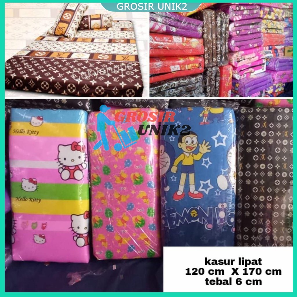 kasur lipat cewek cowok ukuran  120x170 6cm/ kasur lipat anak 100x170 /90x170