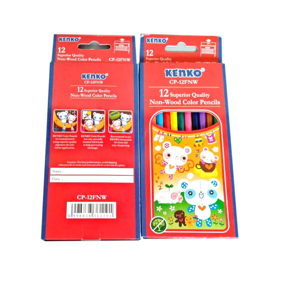 

PENSIL WARNA ISI 12 / 12 COLOR PENCIL - MERK KENKO CP12 FNW