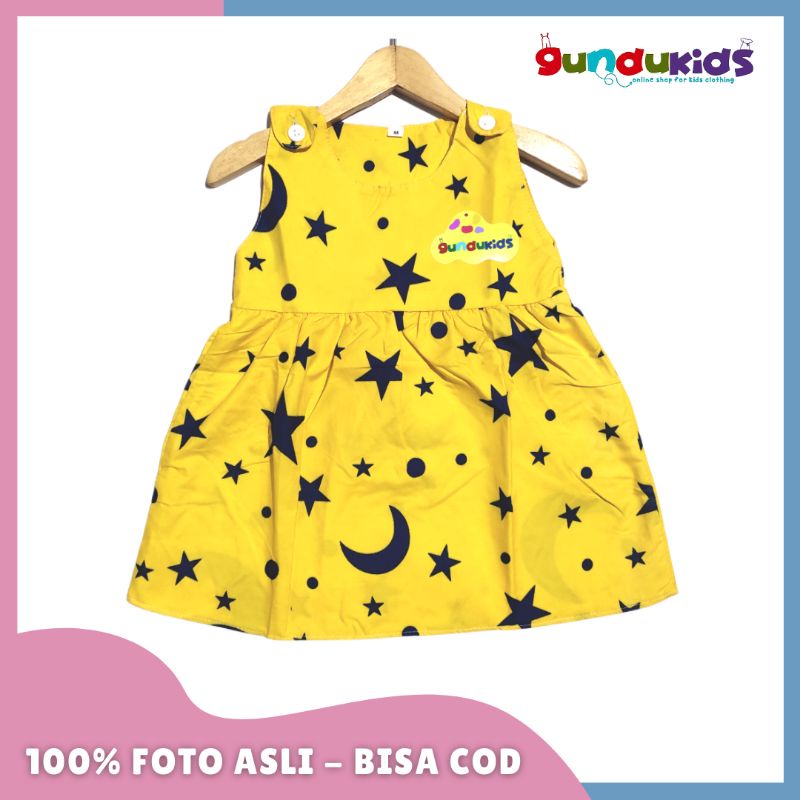 Pilih Motif / Dress kartun anak 1 tahun / bayi 0-12 bulan / kancing bahu catra / daster anak karakter / COD daster / dress karakter kancing 1-2 th / Dress anak bayi murah / lengan kutung / dress bayi perempuan-Stars