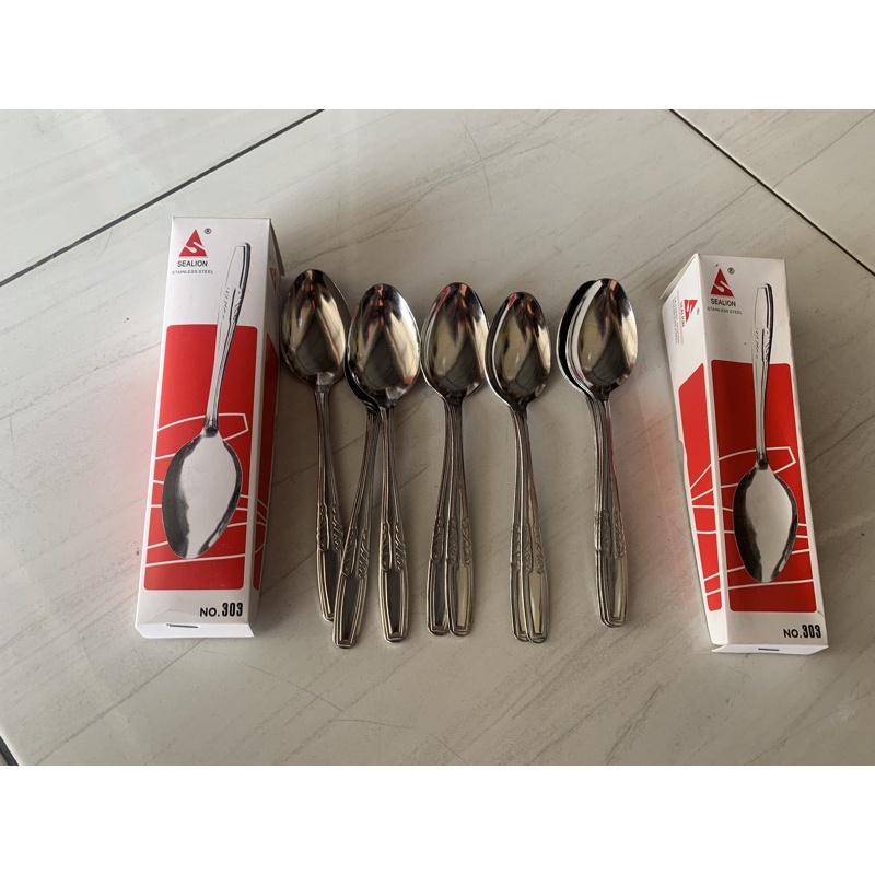 SENDOK MAKAN GARPU 12pcs SEALION TEBAL SATINLESS STEEL SENDOK RESTO WARUNG CAFE MURAH