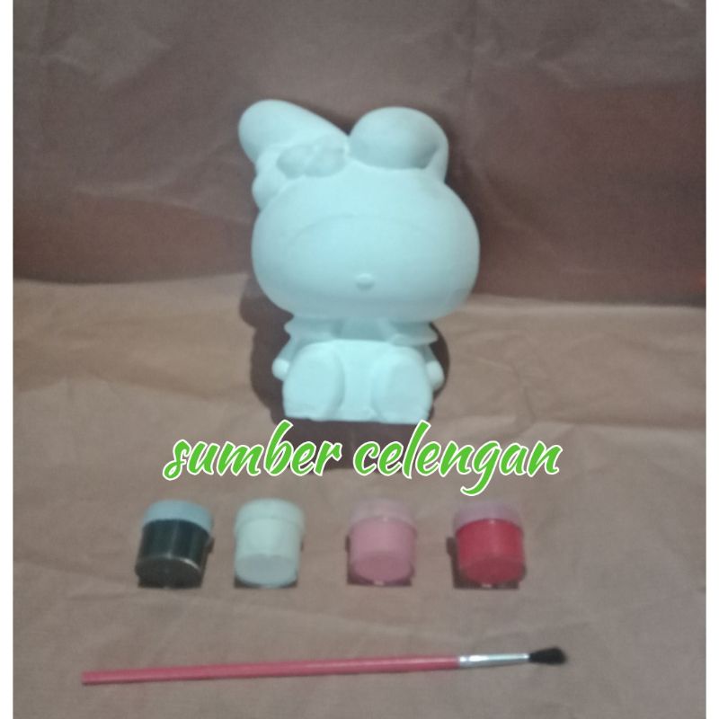 MAINAN EDUKASI ANAK MEWARNAI PATUNG CELENGAN GYPSUM - MELODY