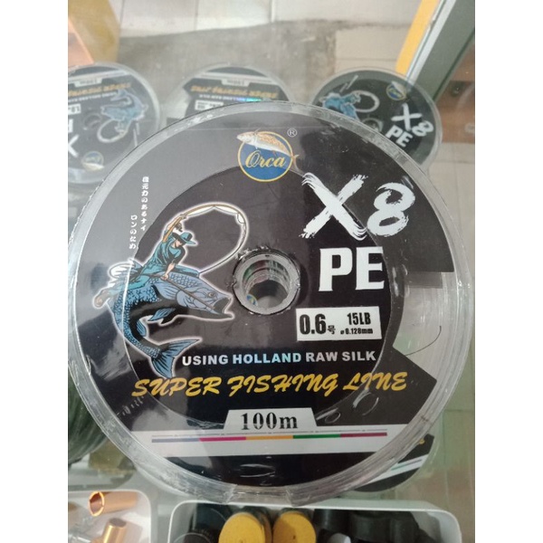 Senar PE Orca X8 100m conecting hitam