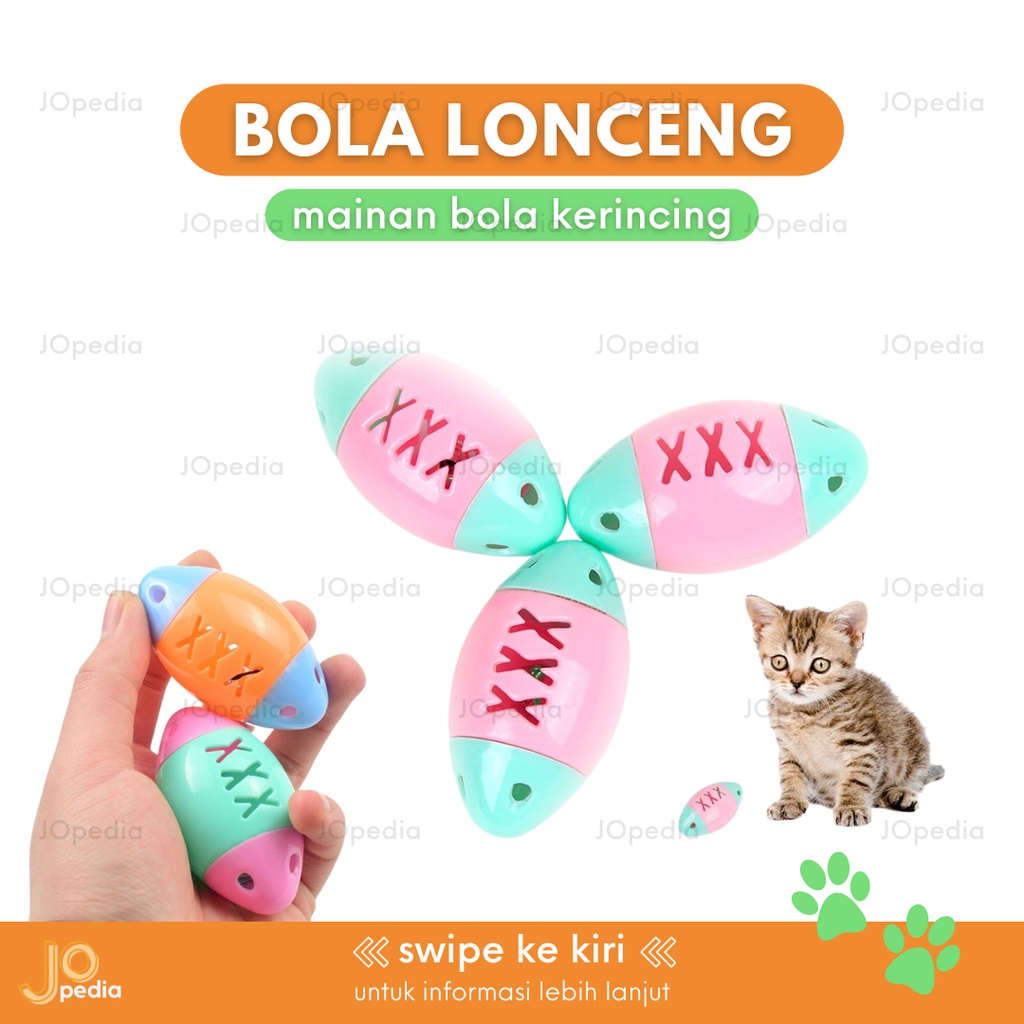 BOLA LONCENG C Mainan Kucing Anjing Gigit Kerincingan Dog Cat Toy