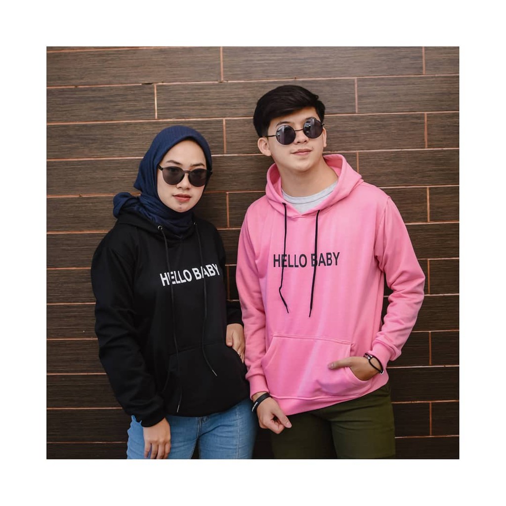 HOODIE HELLO BABY HOODIE TEBAL / HOODIE UNISEX