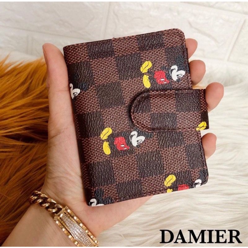 DOMPET KARTU LV DOMPET KARTU WANITA PRIA KANCING CARD FASHION DOMPET LIPAT TEMPAT KARTU DAN ADA TEMPAT UANG