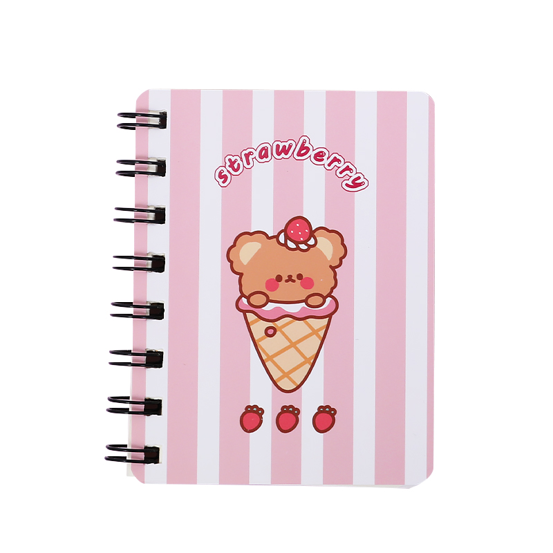 80 Sheets A7 Coil Notebook Lucu Buku Kata Portable Notepad Kosong Mini Notebook