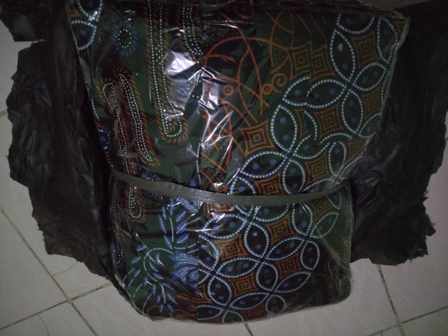 Batik Couple Keluarga Sania Ruffle Ori Ndoro Jowi Dnt Motif Seno Biru