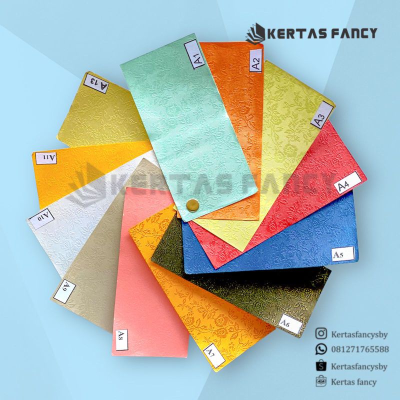 

Fancy Paper Motif KODE A1 - A12 Kertas Cover box / Cover Seserahan / Cover Hantaran / Undangan
