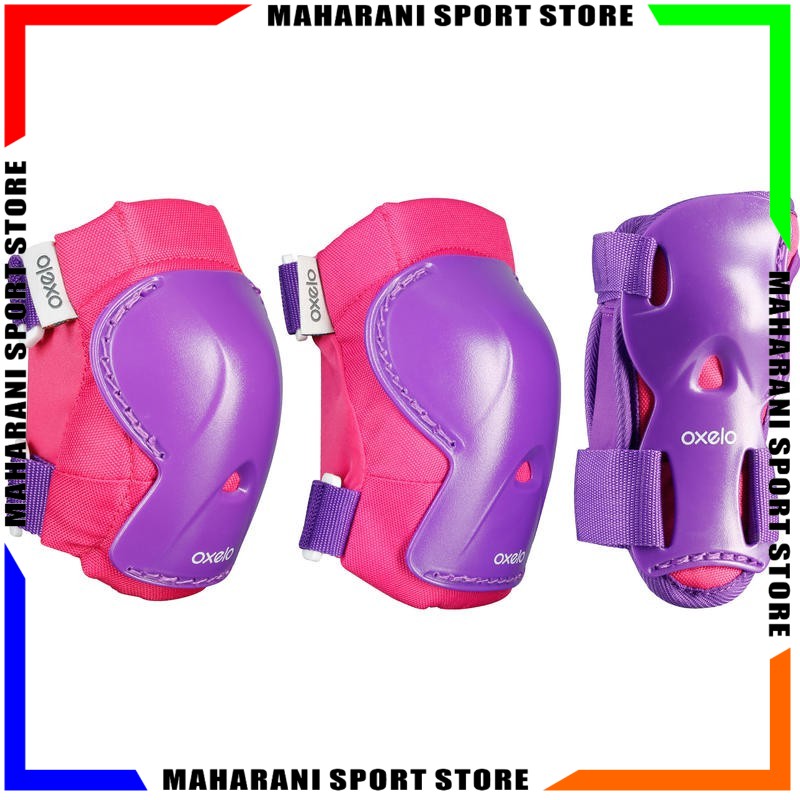 Dekker Oxelo Play Inline Warna Pink Untuk Anak Bermain Skateboard Skuter dan Sepatu Roda