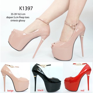 JuAL!!Black Peeptoes High Heels 17cm Shoes Sepatu Heels Hitam Kondangan Show Singer Pesta Party KY JuAL!!Black Peeptoes High Heels 17cm Shoes Sepatu Heels Hitam Kondangan Show Singer Pesta Party KY