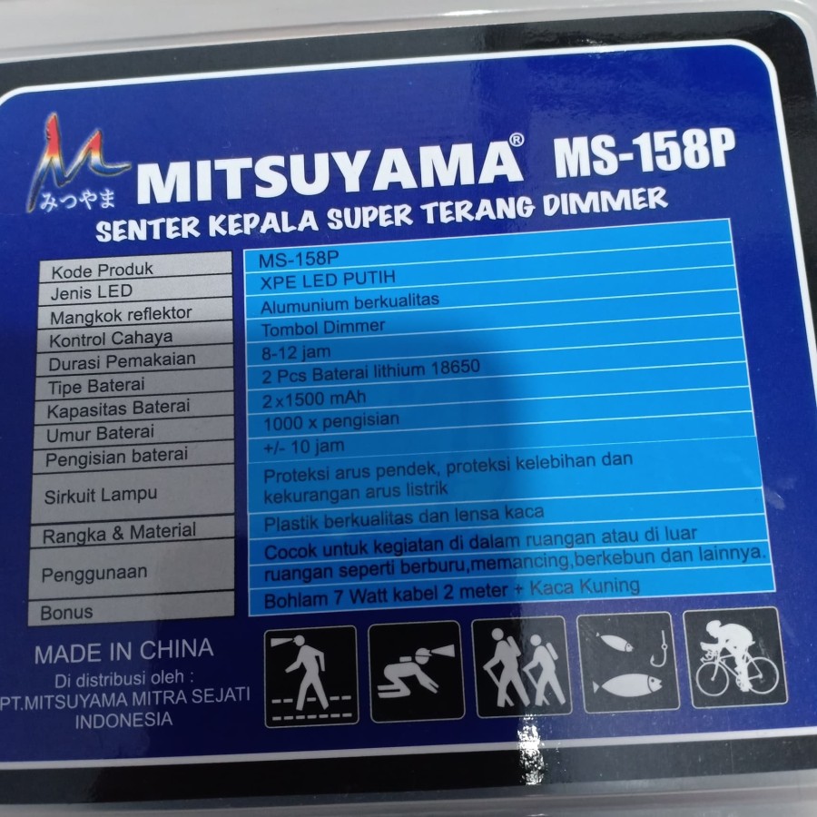 Senter Kepala Mitsuyama Ms-158P - Senter Led kepala Ms 158P