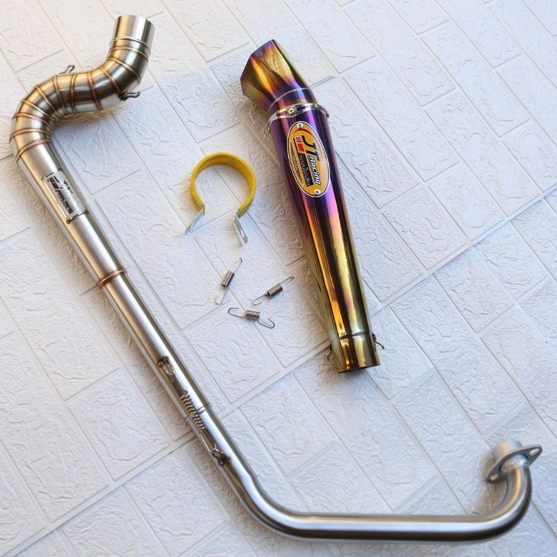 KNALPOT KANAN KOBRA STAINLEES JT RACING STEP STANDAR CB150R VIXION OLD NEW CBR SATRIA FU MX DLL