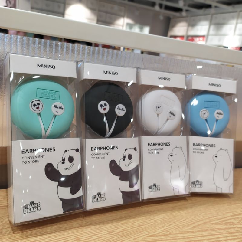 Miniso Earphone We Bare Bears Earphones Headset