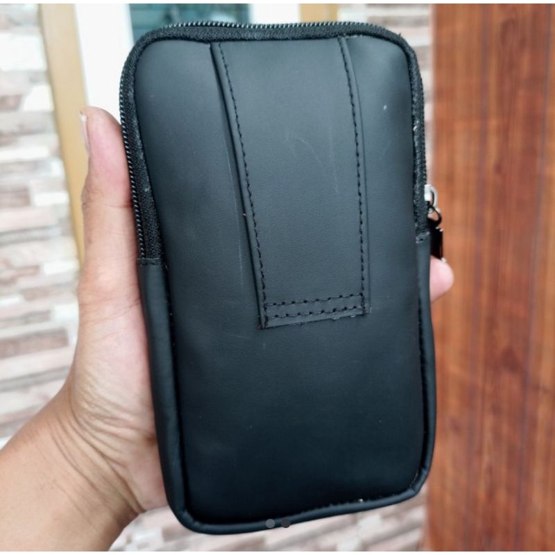 dompet HP pinggang kulit asli Harley Davidson