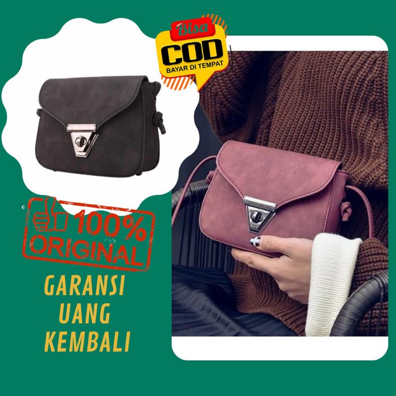 Tas Wanita Selempang Selendang Jinjing Tali Panjang Miniso Andin Import Terbaru  2021 Ori