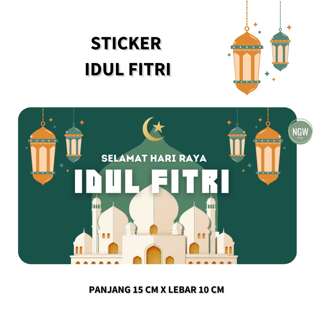 

Sticker idul fitri 01 ramadhan eid panjang 15 x 10 ecer satuan hampers hantaran