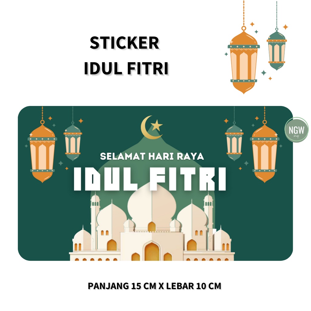 Sticker idul fitri 01 ramadhan eid panjang 15 x 10 ecer satuan hampers hantaran