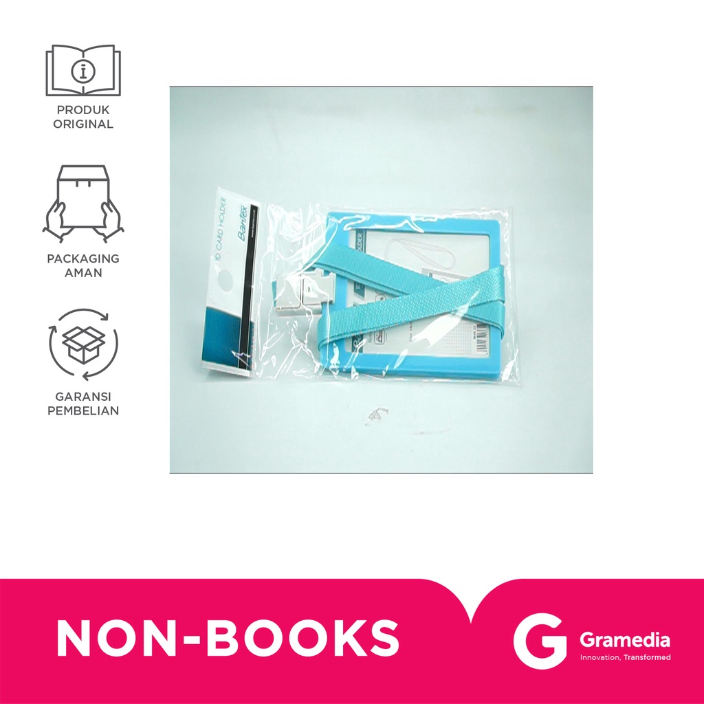 

Bantex Id Card Portrait + Landyard Skyblue-Crd