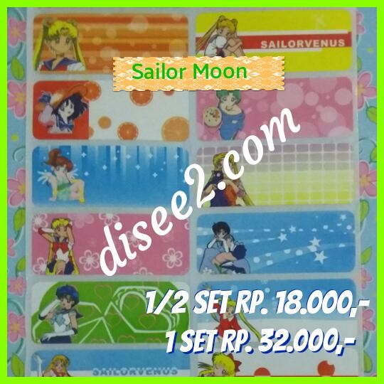 

Sticker Nama Waterproof SAILORMOON